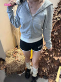 Kukombo Spring Autumn Zipper Pocket Sweatshirt Solid Color Casual Sporty Hoodie Cotton Fashion Women Coat Chic Y2K Harajuku Short Jacket