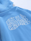 Kukombo Simple Embroidery Print Oversized Hoodie