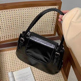 Kukombo Vintage Office Lady Simple Women's Handbags All Match Casual Underarm Bag Streetwear Fashion Trendy Shoulder Bags Y2k Aesthetic