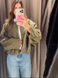 Kukombo Green Suede Jacket Coat Suede Texture Lapel Vintage Cargo Top Pilot Jackets Loose Casual Street Trendy Outwear Baseball Uniform ootd outfit idea