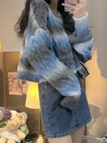 Kukombo Ombre Cable Knit Short Sweater