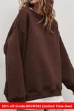 tailgate outfit black women Temu Autumn and Winter New Solid Color round Neck Loose Pullover Sweater Long Sleeve Sweater for Women