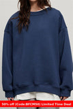tailgate outfit black women Temu Autumn and Winter New Solid Color round Neck Loose Pullover Sweater Long Sleeve Sweater for Women