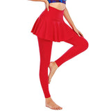 Kukombo - Women's skirt yoga pants high waist elastic strech yoga pants