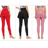 Kukombo - Women's skirt yoga pants high waist elastic strech yoga pants