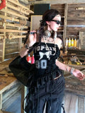 Kukombo Irregular Sleeveless Chest Gothic Bow Female Short Blouse Cute Y2k Crop Tops Sweet Cool Korean Subculture Harajuku Match Color ootd