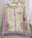 Kukombo valentine's day aesthetic Japanese Cartoon Print Rabbit Ear Hooded Coats Women Y2k Hoodies Harajuku Kawaii Jacket Aesthetic Grunge Sweatshirt Cute Tops