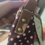 Kukombo 2025 Polka Dot Vintage Bag Casual Canvas Crossboby Bag Lace One-Shoulder Bag ootd