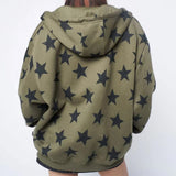 Kukombo 2000s Aesthetic Star Print Hoodie