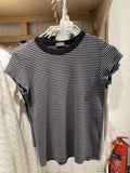 Kukombo Sweet Pink Striped Short Sleeve Tees Women New Casual Slim O-neck Tshirts Tops Female Cute Preppy Style Streetwear T-shirts Y2K
