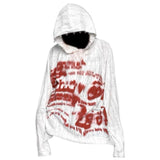 Kukombo Autumn Fashion Gothic Clothing Grunge Top Y2K Dark Punk Hole Chic Designed Hoodies Women Print Loose Streetwear Hoodie Oversized Spring Style 2025