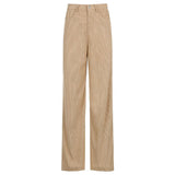 Kukombo - Women's straight leg corduroy pants fall/winter high waist corduroy pants