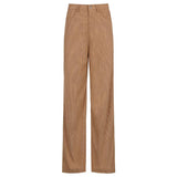 Kukombo - Women's straight leg corduroy pants fall/winter high waist corduroy pants
