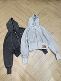 Kukombo Outfit Korea Hoodie Vintage Women clothes Casual Zip Up Crop Top Hip hop Kpop Coats Grunge Graphic Jacket Femme Harajuku Y2k Hoodies