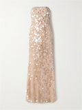 Kukombo Luxury Strapless فساتين سهرة  Mermaid Shiny Sequins vestidos de fiesta Elegant Sleeveless Floor-length Porm Dresses 2024-(PRE-ORDER)