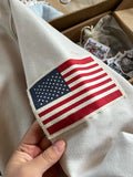 Kukombo Vintage New Letter Flag Embroidery Sweatshirt Women Autumn Slash Neck Long Sleeve Cotton Hoodie Fashion American Streetwear Top