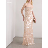 Kukombo Luxury Strapless فساتين سهرة  Mermaid Shiny Sequins vestidos de fiesta Elegant Sleeveless Floor-length Porm Dresses 2024-(PRE-ORDER)