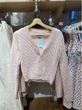Kukombo Solid Color Pink Twist Knit Women Sweater 2025 New Long Sleeve Slim Sweet Chic Autumn Jakcets Retro Y2k Female Coats Winter Top