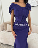 Kukombo Customized Fashion High Quality Jersey Pleat Ruched Mermaid Off-the-shoulder Long Dresses Bespoke Occasion Dresses Elegant (PRE-ORDER)