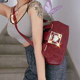 Kukombo MBTI Y2k Vintage Women Shoulder Bag Original Designer Fashion Luxury Handbag Large Capacity Harajuku Casual Female Crossbody Bag