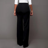 Kukombo - Fashion Slim Button High Waist Women Flare Pants