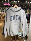 Kukombo 2025 Casual Women Letter Print Zipper-up Sweatshirts Autumn Vintage Half High Collar Cotton Hoodies Y2k Streetwear Pullover Tops