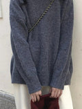 Kukombo Solid Crew Neck Knit Sweater