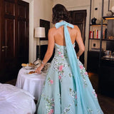 Kukombo Customized Jiayigong Net Pattern Beach A-line Square Neck Bespoke Occasion Gown Long Dresses Saudi Arabia (PRE-ORDER)