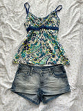 Kukombo Outfit Flower Y2k 2000s Vintage Clothes Coquettish Camis Sweet Sexy Crop Top Slim Punk Baby Tee Streetwear Sling Aesthetic Femme Tanks
