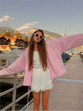 Kukombo Y-neck Lace-up Cotton Coat Pink Floral Padded Jacket Loose Sweet Casual Japanese Cardigan Cotton-padded Coats Lady Warm Overcoat ootd outfit idea
