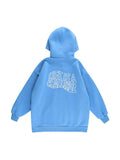 Kukombo Simple Embroidery Print Oversized Hoodie