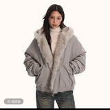 Kukombo Outfit Zip Up Hoodie Kpop Women Clothes Fox Fur Loose Coats Punk Hoodies Vintage Sweatshirts Harajuku Y2k Tops Femme Graphic Jackets