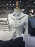 Kukombo Solid Buttons Waffle Hoodies T-Shirts Women Casual Streetwear O-Neck Loose Long Sleeve Tops Vintage Sweet Preppy Style Y2K Tees
