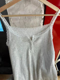 Kukombo Lace Trim Ribbed Slim Tank Tops Women 2025 New Summer Sleeveless Three Buttons Cotton Camis Sweet Girls Gray Basic Crop Top Y2k