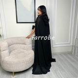 Kukombo Customized Matching Fashion Chiffon Pleat Draped A-line High Collar Long Dresses Bespoke Occasion Dresses Sizes Available Formal (PRE-ORDER)