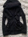 Kukombo Valentine's Day Aesthetic Streetwear Hoodies Women Clothes Punk Zip Up Hoodie Oversized Top Winter Vintage 90s Gothic Sweatshirt Graphic Hoody Y2k Jacket
