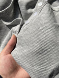 Kukombo Buttons Gray Waffle Slim Long Sleeve T-Shirt 2025 Spring Round Neck Retro Y2k Tee Shirt Streetwear Vintage Casual Tshirt Top