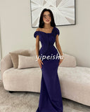 Kukombo Customized Fashion High Quality Jersey Pleat Ruched Mermaid Off-the-shoulder Long Dresses Bespoke Occasion Dresses Elegant (PRE-ORDER)
