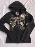 Kukombo valentine's day aesthetic Hoodies Women 2000s Clothes Y2k Vintage Harajuku Flower Graphic Zip-up Hooded Punk Hot Girl High Street Hoodie Casual Sweatshirt