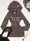 Kukombo valentine's day aesthetic Women's Retro Harajuku Letter Hot Girl Hoodies Coquette Streetwear 90s Punk Goth Clothes Female Hooded Zip-up Casual Sweatshirts