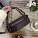 Kukombo Vintage Office Lady Simple Women's Handbags All Match Casual Underarm Bag Streetwear Fashion Trendy Shoulder Bags Y2k Aesthetic