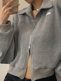 Kukombo Cropped Zip Up Jacket
