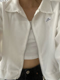 Kukombo Cropped Zip Up Jacket