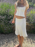 Kukombo - 2024 Elegant Lace V Neck Camis Spaghetti Strap Slim Vest Vintage Backless Tank Summer Clothes Crop Tops