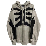 Kukombo Grey Skeleton Hoodie