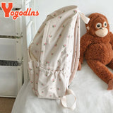 Fashion Floral Backpack For Women Waterproof Nylon Rucksack Teenager Large Capacity Student School Bag Travel Bag