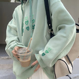 Kukombo Mint Aesthetic Heart Hoodie