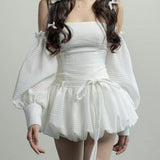 homecoming dresses Pure Desire French Tube Top Dress Women's Spring and Summer Temperament Design Sexy Backless Princess Puffy Dress Shorts Suit