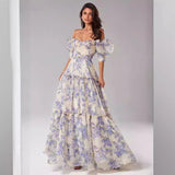 Kukombo freshman hoco dresses 2025 New Spring and Summer off-the-Shoulder Women's Clothing Fashion Organza Fairy Long Elegant Evening Dress Dress