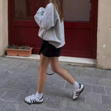 tailgate outfit black women 2024 Autumn and Winter Style Casual Solid Color Top Loose Pullover Fashion Sweater Coat